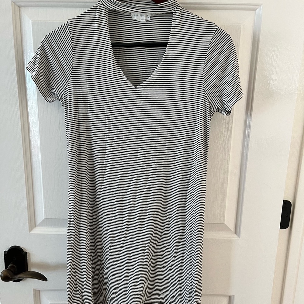 Full tilt brand striped dress black/white women’s size M